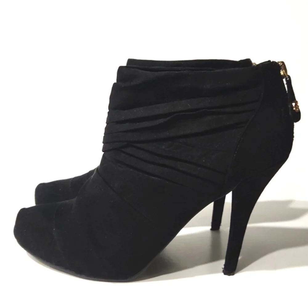 Guess Black Suede Ankle Booties